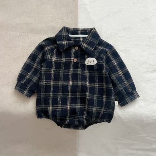 Baby Puppy Plaid Polo Bodysuit