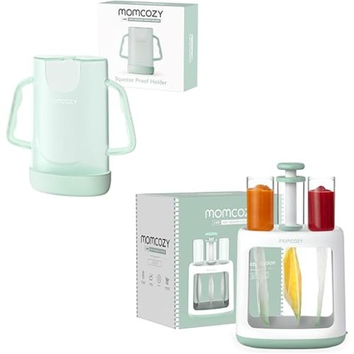 Momcozy Baby Food Maker Essentials Series, Includes the Squeeze Station, Pouch Holder No Squeeze for Easy, Mess-Free Meal Prep