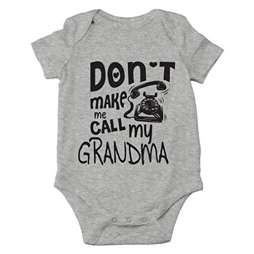 AW Fashions Don't Make Me Call My Grandma Baby Bodysuit Funny Family Newborn Outfit for Boys or Girls