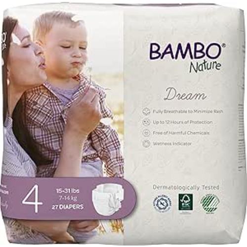 Bambo Nature Premium Baby Diapers (SIZES 0 TO 6 AVAILABLE), Size 4, 81 Count
