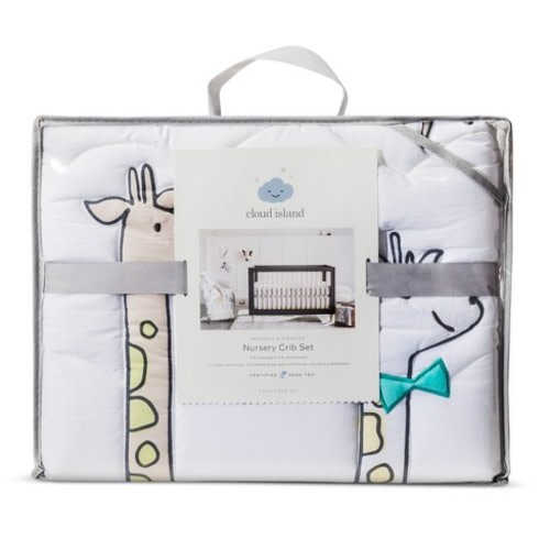 Crib Bedding Set Monkeys & Giraffes 4pc - Cloud Island™ - Yellow