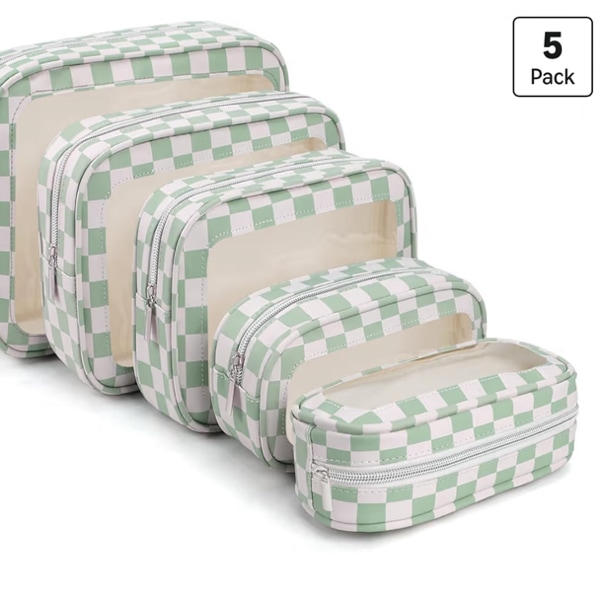 5PCS Diaper Bag Organizer Pouch Set,TSA Approved Toiletry Bag, Waterproof TPU Makeup Bag Set, Travel Organizer Bags for Women and Kids，Mothers Day Gifts