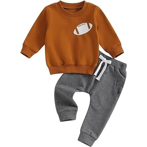 Amnnchya Baby Boy Fall Clothes Pretty Fly for A Little Guy Long Sleeve Sweatshirt Pants Set Toddler Winter Sweatsuits