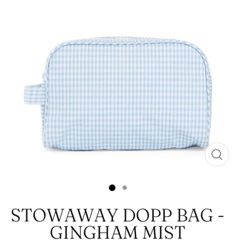 Stowaway Dopp Bag - Gingham Mist