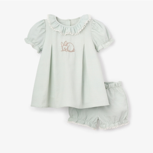 Bunny Embroidered Dress