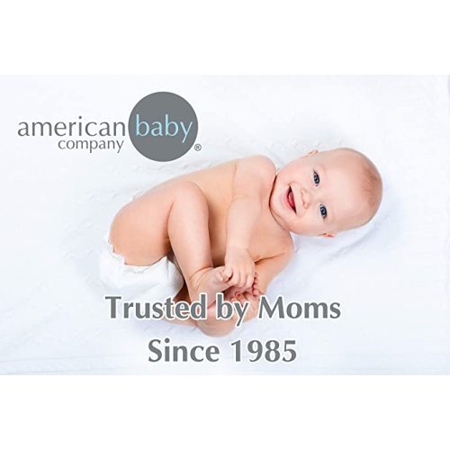 American Baby Company Waterproof Fitted Crib and Toddler Protective Mattress Pad Cover, White - 1 Count - Crib (Little Lamb)