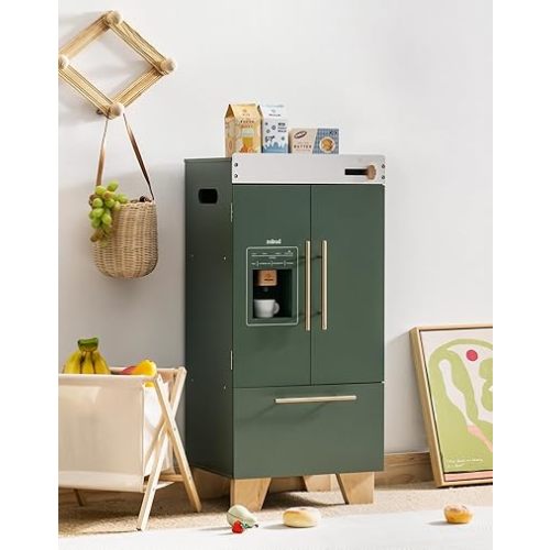ROBUD Kids Play Kitchen - Wooden Multi-Function Washing Machine for Kids Kitchen Playset - Pretend Toddlers' Kitchen Toy Washer with Accessories - Perfect Baby Gift for Ages 3-8