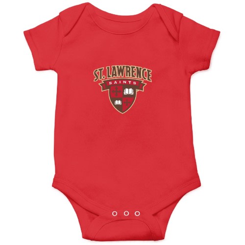 St Lawrence University saints Onesies Kids's Short Sleeve Onesie 12M Red sold by TessaDGillespie | SKU 266149402 | Printerval