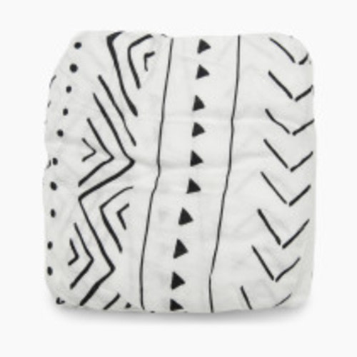 Loulou Lollipop Cotton & Bamboo Fitted Crib Sheet - White Mudcloth