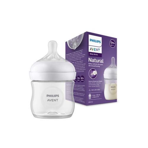 Biberon natural con tettarella a risposta naturale da 125 ml 0m+ | senza bpa - philips avent