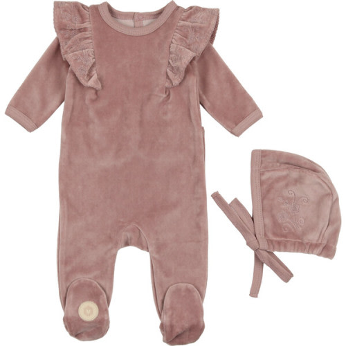 Dainty Ruffle Gift Set, Mauve | 6M