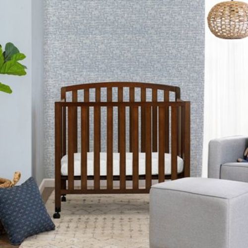 DaVinci Dylan Folding Portable 3-in-1 Mini Crib and Twin Bed - Espresso