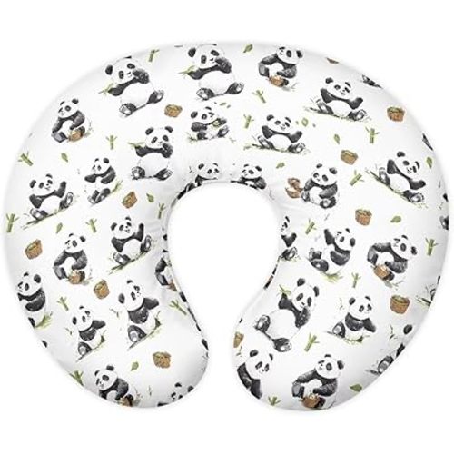 Panda Nursing Pillow Detachable Newborn Original Breastfeeding Slipcover Case Removable Head Support Protector Cushion Essential with Hidden Zipper Easy to Use