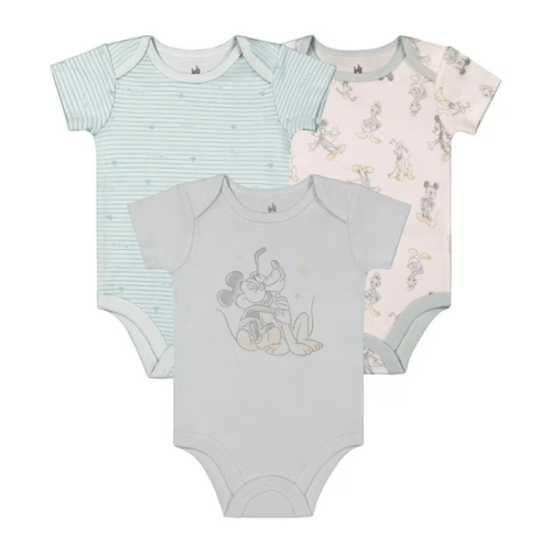 Disney Mickey Mouse Organic Cotton 3pc Bodysuit Set