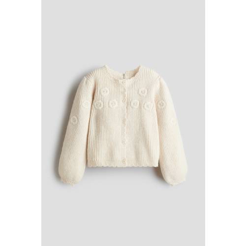 EMBROIDERED-DETAIL KNIT CARDIGAN