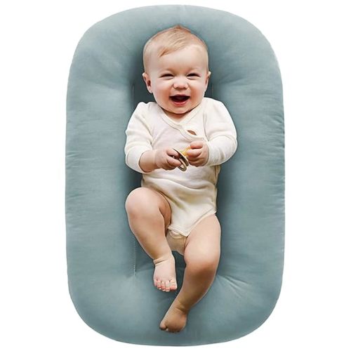 Baby Lounger, Baby Lounger, Baby Lounger for Newborn 0-24 Months Baby Lounger Pillow (Green,93x45cm/36.6x17.7in)