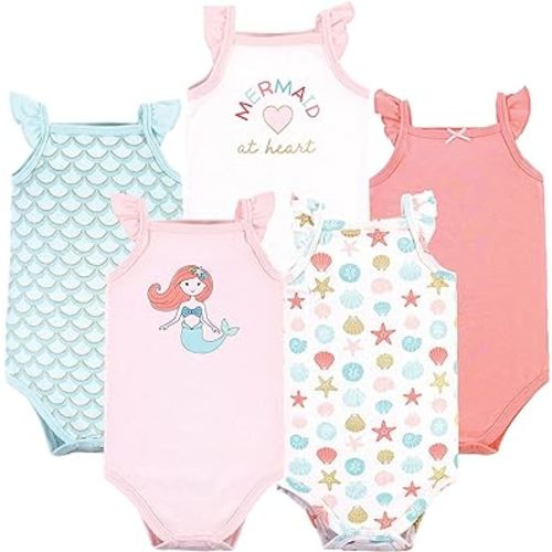 Hudson Baby Unisex Baby Cotton Sleeveless Bodysuits