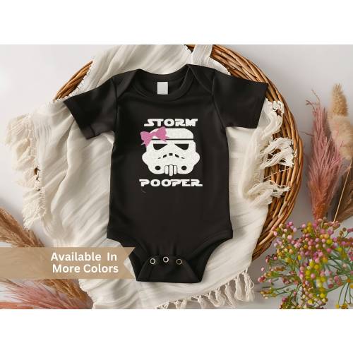 Star Wars Baby Girl Bodysuit- Star Wars Baby Outfit- Star Wars Baby- Baby Star Wars Gift- Star Wars Storm Pooper Baby Bodysuit- Baby Girl