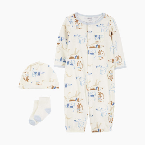 Carter's 3-Piece Converter Gown Set - Brown, Nb