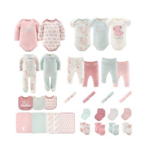 Baby Girls Layette Gift Set Floral Elephant, 30 Piece