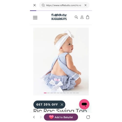 Ric Rac Swing Top and Bloomer Set | RuffleButts & RuggedButts