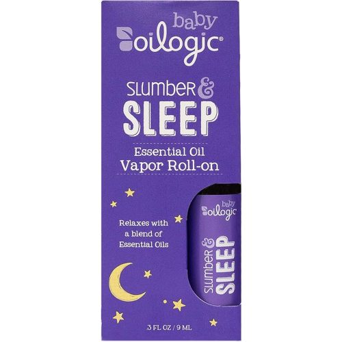 Oilogic Baby Essentials - Slumber & Sleep Roll-On Essential Oil for Baby & Toddler - Gentle & Safe Aromatherapy Blend, 100% Pure Lavender & Chamomile Oil