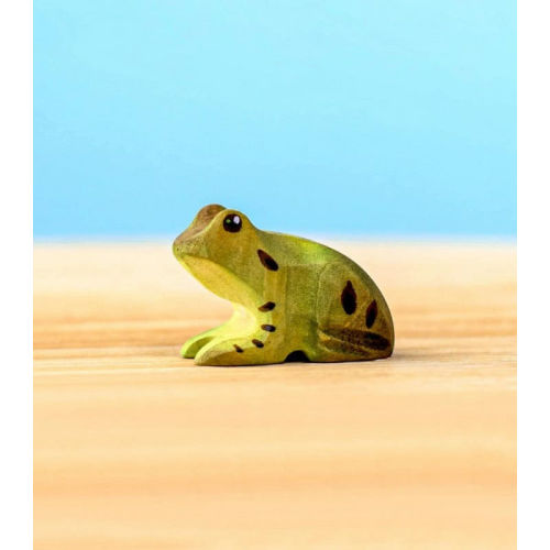 Bumbu Toys Handmade Wooden Frog Figurine | themulberrytreehouse
