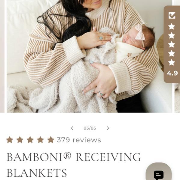 BAMBONI® RECEIVING BLANKETS- moonbeam color