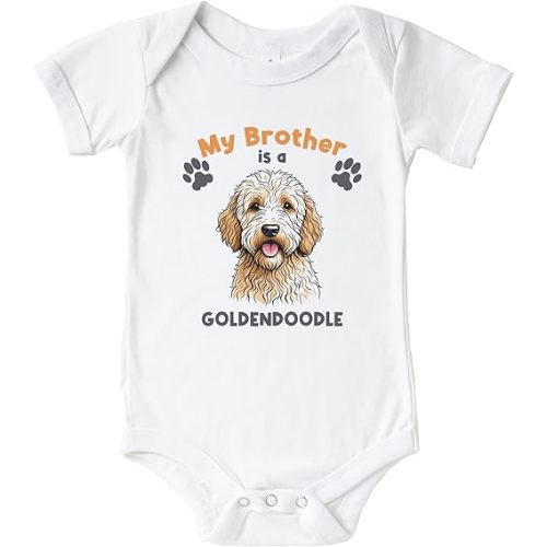 My Brother is A Goldendoodle Cute Dog Breed Baby Bodysuit