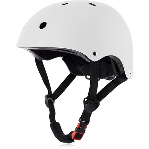 Skateboard Bike Helmet, Lightweight Adjustable, Multi-Sport for Bicycle Skate Scooter, 3 Sizes for Adult Youth & Kids