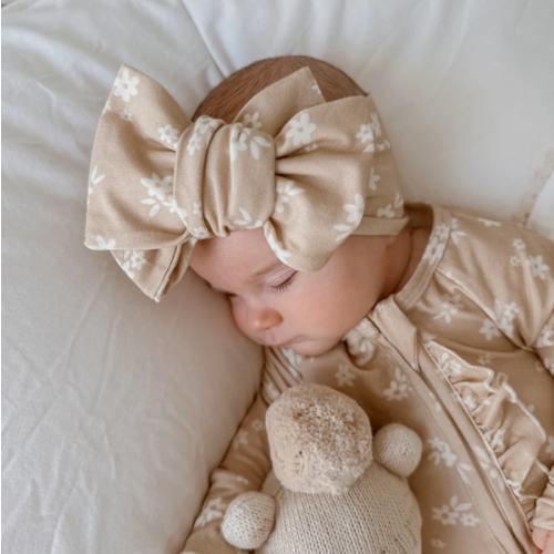 Oversized Topknot | Neutral Daisy – Little and Fern