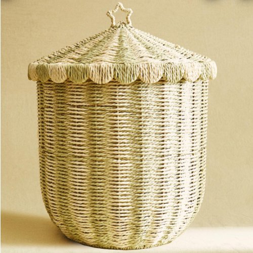 CHILDREN’S CIRCUS PAPER HAMPER - BASKETS AND STORAGE - KIDS AND BABY | Large green