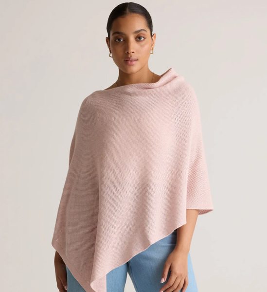 Lightweight Cotton Cashmere Nursing Shawl in Sugar Stone