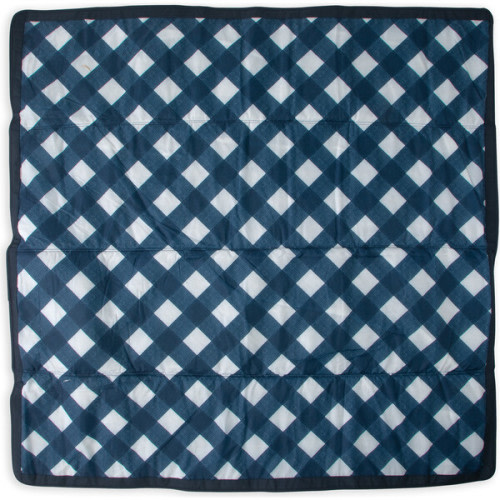Indoor/Outdoor Blanket, Navy Plaid - Little Unicorn | Maisonette