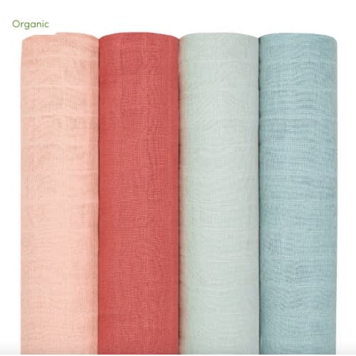 aden + anais | Mother Earth Organic Muslin Swaddle Blanket 4pk