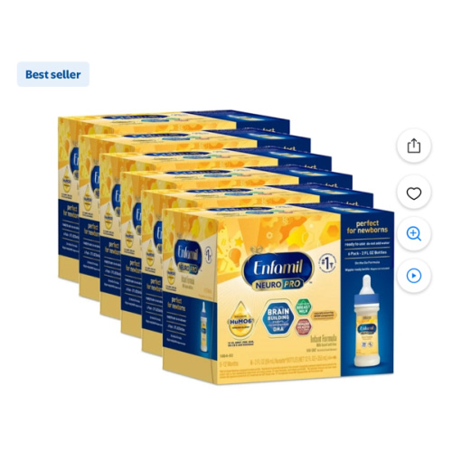 (6 pack) Enfamil NeuroPro Liquid Baby Formula, Brain Support, 2 fl oz, 6 count - Walmart.com