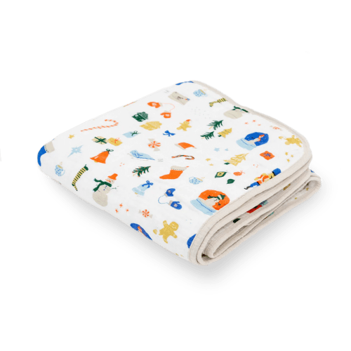 Original Cotton Muslin Quilt - Christmas Time