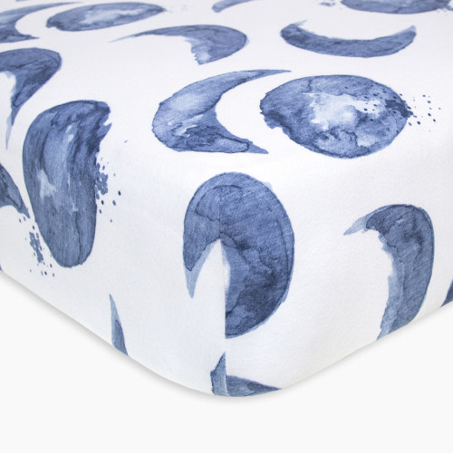 Burt's Bees Baby Organic Cotton Jersey Fitted Crib Sheet - Hello Moon!, 1