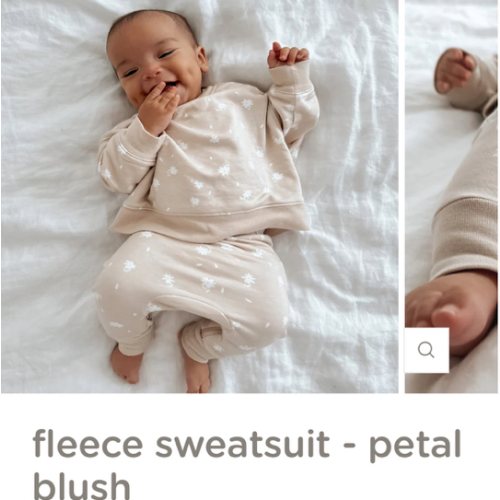 Fleece Sweatsuit - Petal Blush