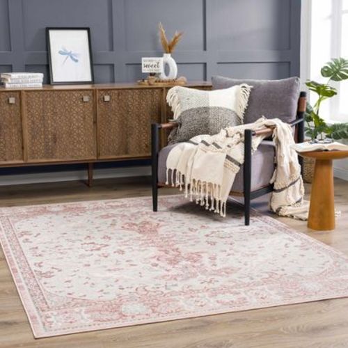 Hauteloom Rectangle Area Rug Pink