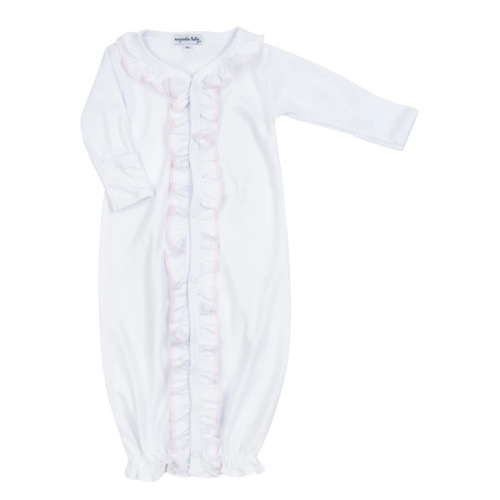 Essentials White Converter with Pink Ruffle