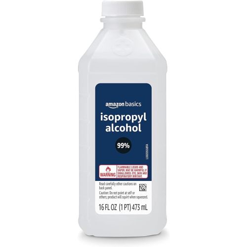 Amazon Basics 99% Isopropyl Alcohol First Aid For Technical Use,16 Fluid Ounces, 1-Pack (Previously Solimo)