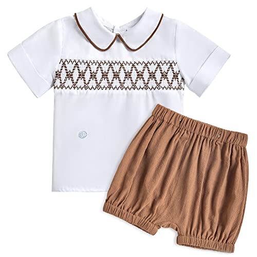Booulfi Baby Boy Toddler Summer Clothes Wedding Birthday Outfits Suit for Boys T-Shirt and Shorts Set