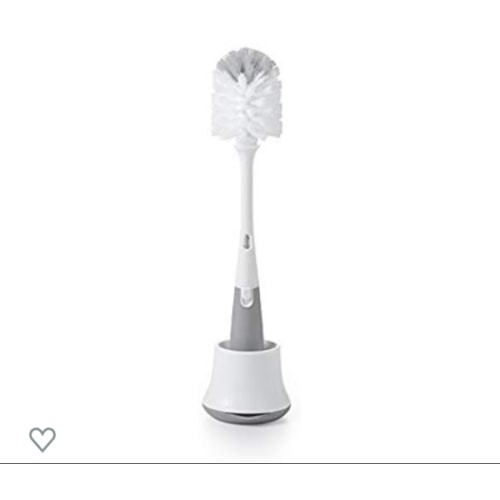 OXO Tot Bottle Brush with Nipple Cleaner and Stand, Gray