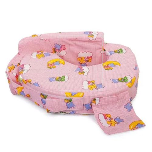 AED 89 -Babyhug Teddy On Clouds Breastfeeding Pillow - Secure Waist Velcro, Cotton, Cozy Pink Comfort for Newborns & Mothers 37x53x8cm Online in UAE, Buy at Best Price from FirstCry.ae - 490583