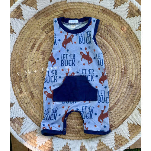 Let’er buck baby romper