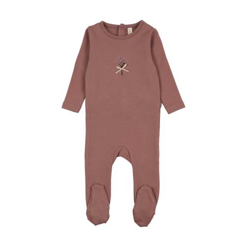 Bouquet Graphic Footie-Mauve