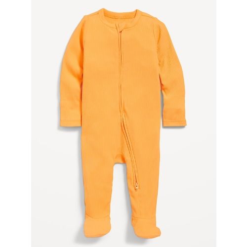 Ribbed 2-Way-Zip Sleep & Play Footed One-Piece for Baby | Old Navy