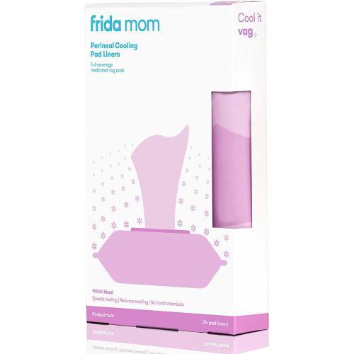 Perineal Medicated Witch Hazel Full-Length Cooling Pad Liners for Postpartum Care by Frida Mom | Speeds Healing and Reduces Swelling for Perineal Area | 24-count