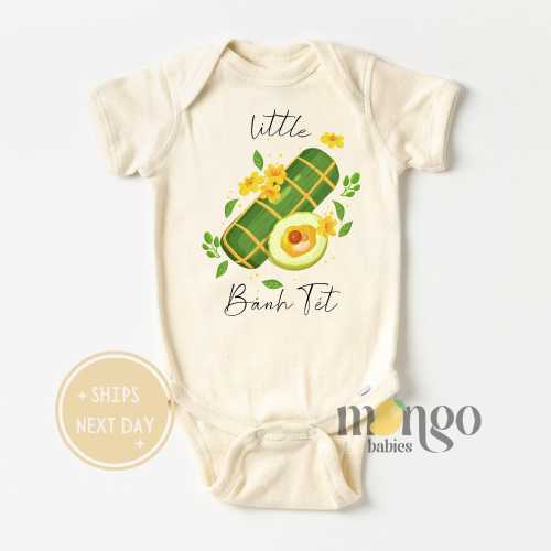 Little Banh Tet Baby Onesies® Brand Vietnamese Baby Shower Gift Lunar New Year Outfit for Kids Tshirt Viet Sticky Rice Tet New Year Shirt